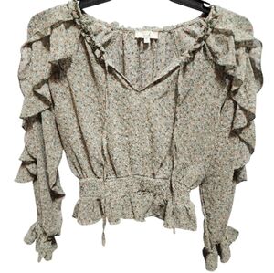 Easel Los Angeles Long Sleeve Blouse Medium